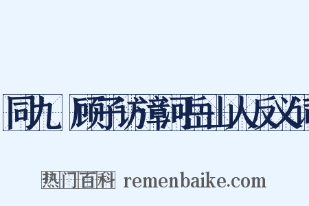 同九嵕顾子访漳河岳山人反义词是什么意思的图片